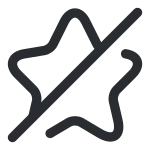 Star Slash SVG Icon
